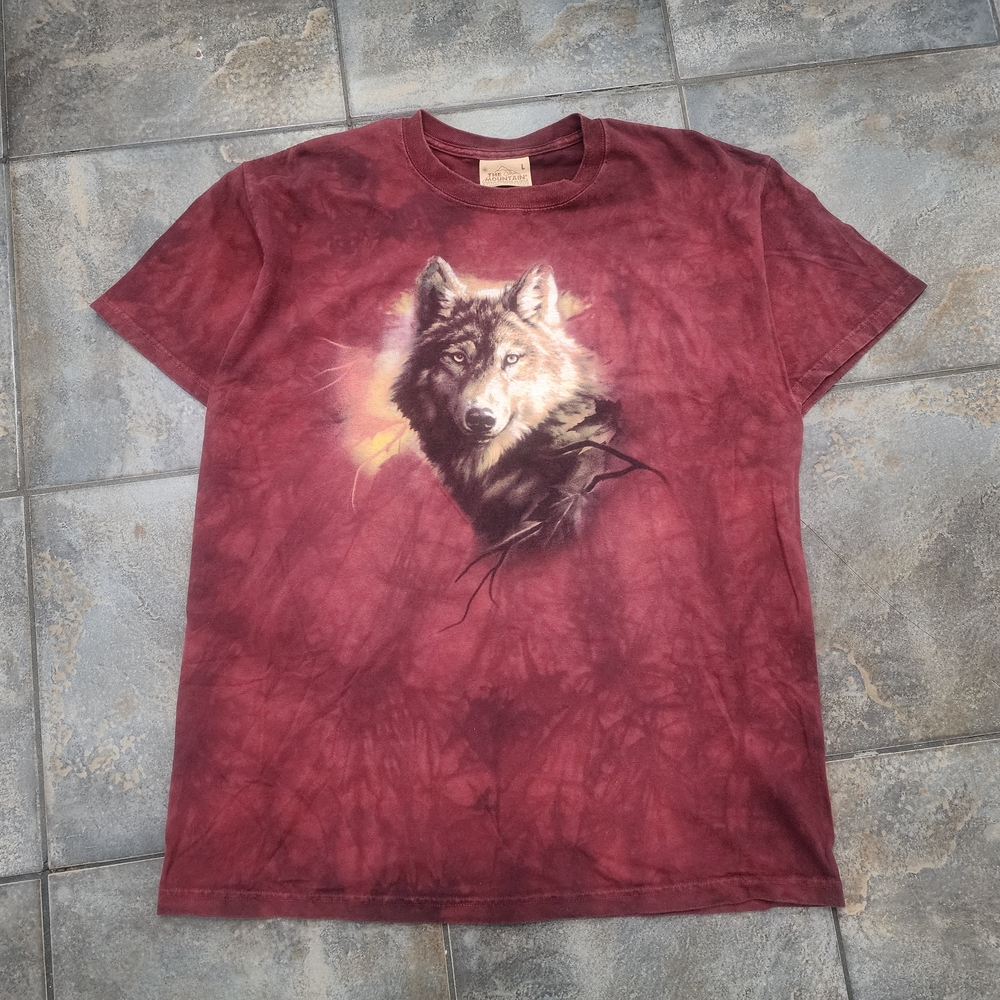 Vintage Y2K The Mountain Adult Large Wolf Wildlife Nature Animals T Shirt
